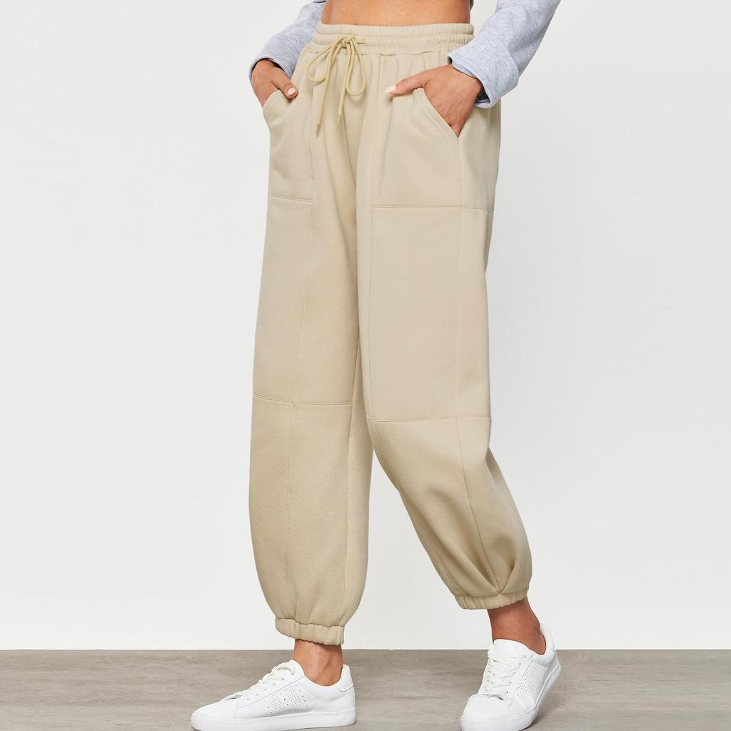 Women's High Waisted With Pocket Jogging Pants Sweatpants Trousers Solid Color Casual Pants