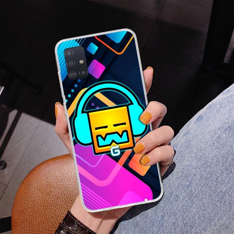 Чехол для телефона Geometry Dash для Samsung Galaxy A52 A32 A22 A12 A51 A31 A50S A30S A20S A10S Note 20 Ultra 10 Plus S10 A72 A71 G