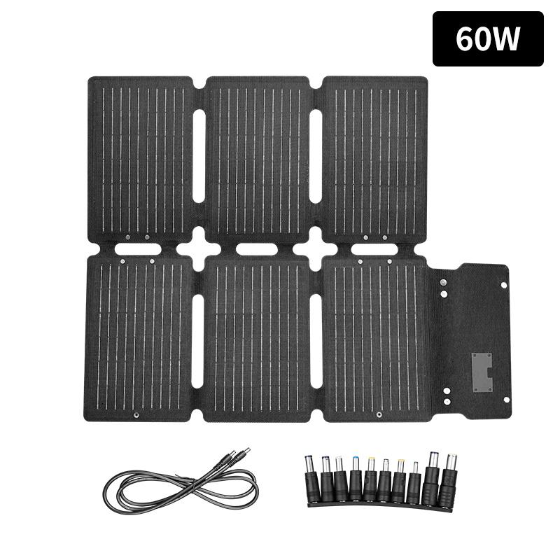 NEWSMY A60 60W Portable Foldable Solar Panel Charger USB Type‑C DC Port with DC Adapter Kit 24% Conversion Efficiency Waterproof Outdoor Camping