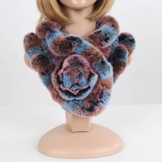 Новые женские зимние наборы шапка и шарф из натурального теплого меха кролика рекс, вязаные шапки и шарфы из натурального меха, муфта