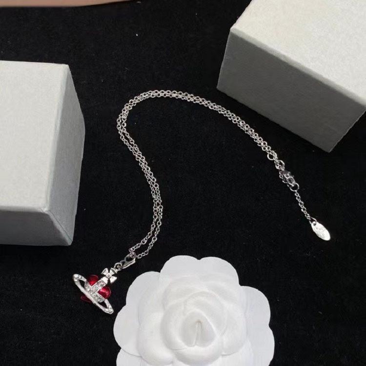 Большое колье в форме сердца Vivienne с блестящими стразами для женщин