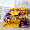 Kobe Customize Text Blanket Lightweight Personalized Blanket Durable Comfort Versatile For Chair Couch Livingroom Nap Ideal For All Seasons