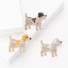 Sparkling Dog Brooch Novelty Lapel Pins Fashion Jewellery Pins  Suit Coat Accessories