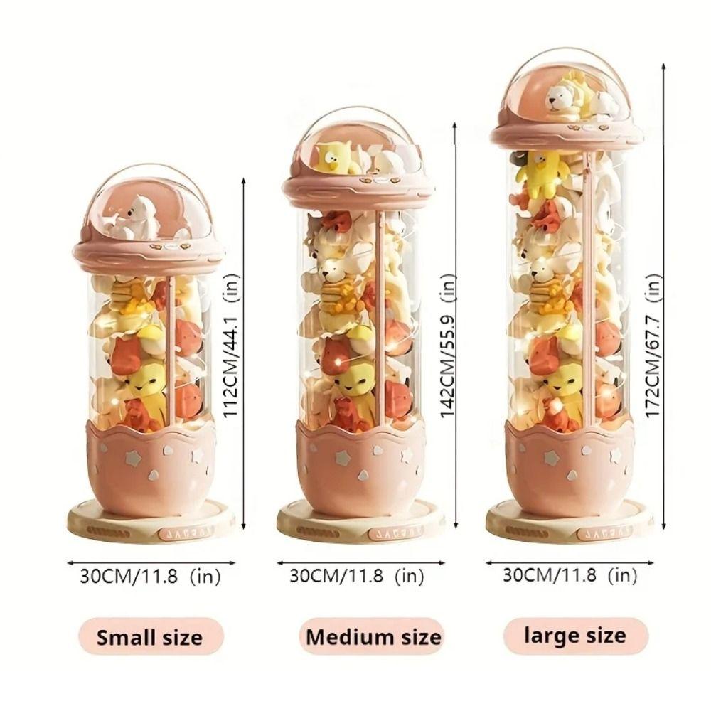 Влагозащищенный ящик для хранения кукол Пластиковое ведро для хранения детских игрушек Милая плюшевая игрушка Труба для хранения