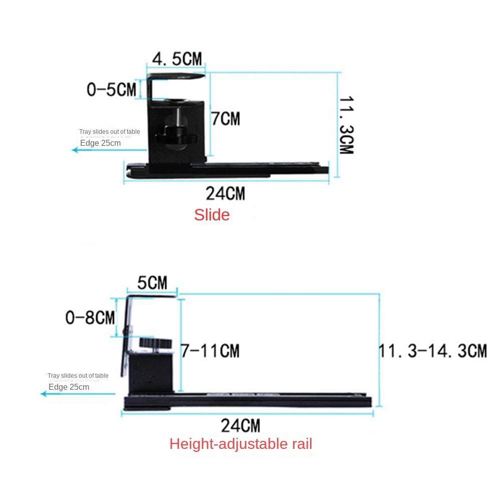 Крепление С-зажимом, выдвижная подставка для клавиатуры под стол, очень прочная, с регулируемой высотой, выдвижная, экономящая место