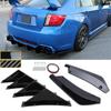 6 шт., разделительная крышка заднего бампера + диффузор, спойлер с плавниками акулы, универсальный спойлер для автомобиля Subaru Impreza WRX STI 2010-2022