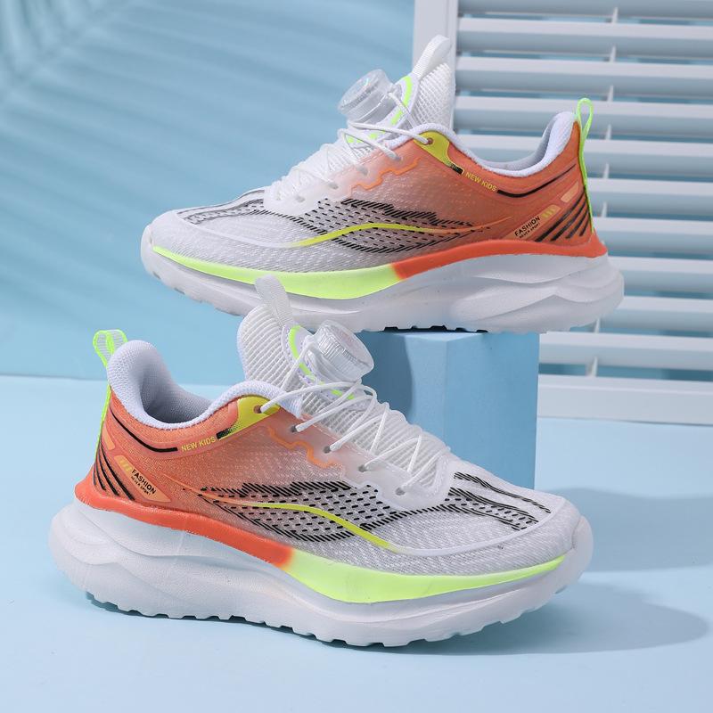 Летние кроссовки для мальчиков без шнурков, дышащая сетка, нескользящая, модные кроссовки с застежкой-пряжкой, спортивная обувь, кроссовки для детей среднего и старшего возраста