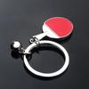 Sport Ping Pong Table Tennis Ball Keychain Creative Ping Pong Bat Key Ring Keychains Car Key Chain Souvenir Gift