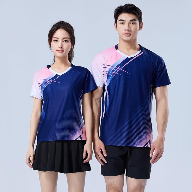 Women Men Badminton Shirts Shorts Set Quick Dry Breathable Team Sportswear Training Competition