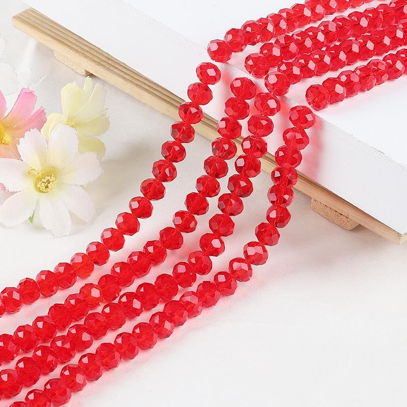 8мм Граненые Плоские Хрустальные Бусины из Стекла для DIY Ювелирных Изделий Разных Цветов