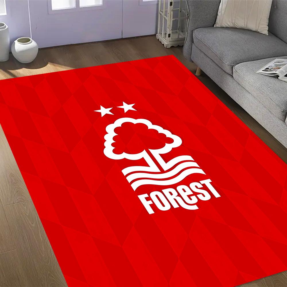 Red Tree Forest Logo Themed Anti-Slip Rugs - Polyester Home Decor, Suitable for Bedrooms, Living Rooms, Doorways, Studios, and Decorations