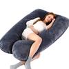Crystal Velvet U-Shaped Pregnancy Pillow for Abdominal, Waist, and Leg Support
