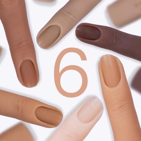 Silicone Practice Fingers Nails Realistic Easy To Clean Nail Art Training Hand Bendable Fake Finger Model