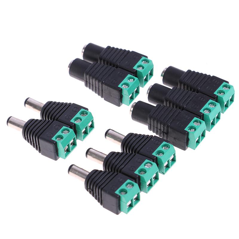 5pcs Jack Plug Connection Female Male DC Power Cable Connector For LED Strip car motorcycle accessories Tool