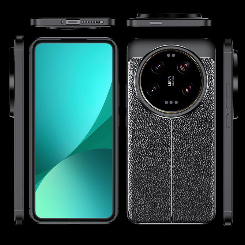 Для Xiaomi 14 Ultra Чехол Xiaomi 14 Ultra 5G Чехол Оригинальный Противоударный PU Кожаный Силиконовый Чехол для Телефона Xiaomi 14 Ultra