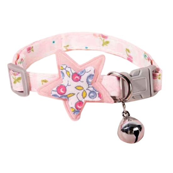 Ошейник для кошек с подвеской в виде колокольчика, дизайн в виде бабочки и звезды, регулируемый ошейник для котенка
