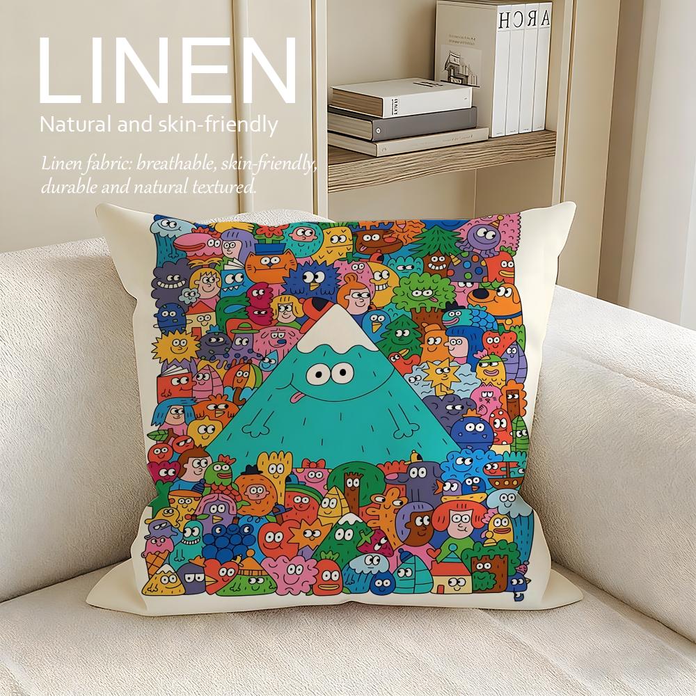 Artist Nina Dzyvulska Cushion Cover Pillowcase Set Pcs x x Breathable Washable Sofa Cushion Cover