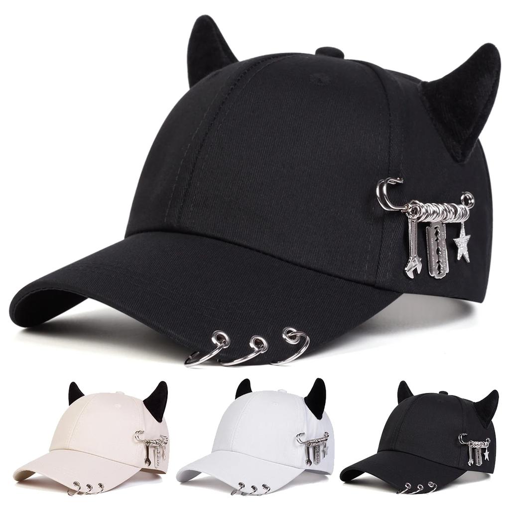 Men's and Women's Hip-hop Baseball Duckbill Cap Outdoor Street Rings Hat