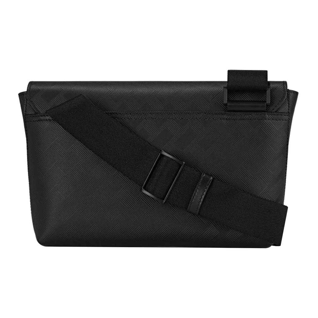 Montblanc Adjustable Shoulder Strap Embossed Full Grain Leather Envelope Clutch Bag Men Clutch Bag Black 129972