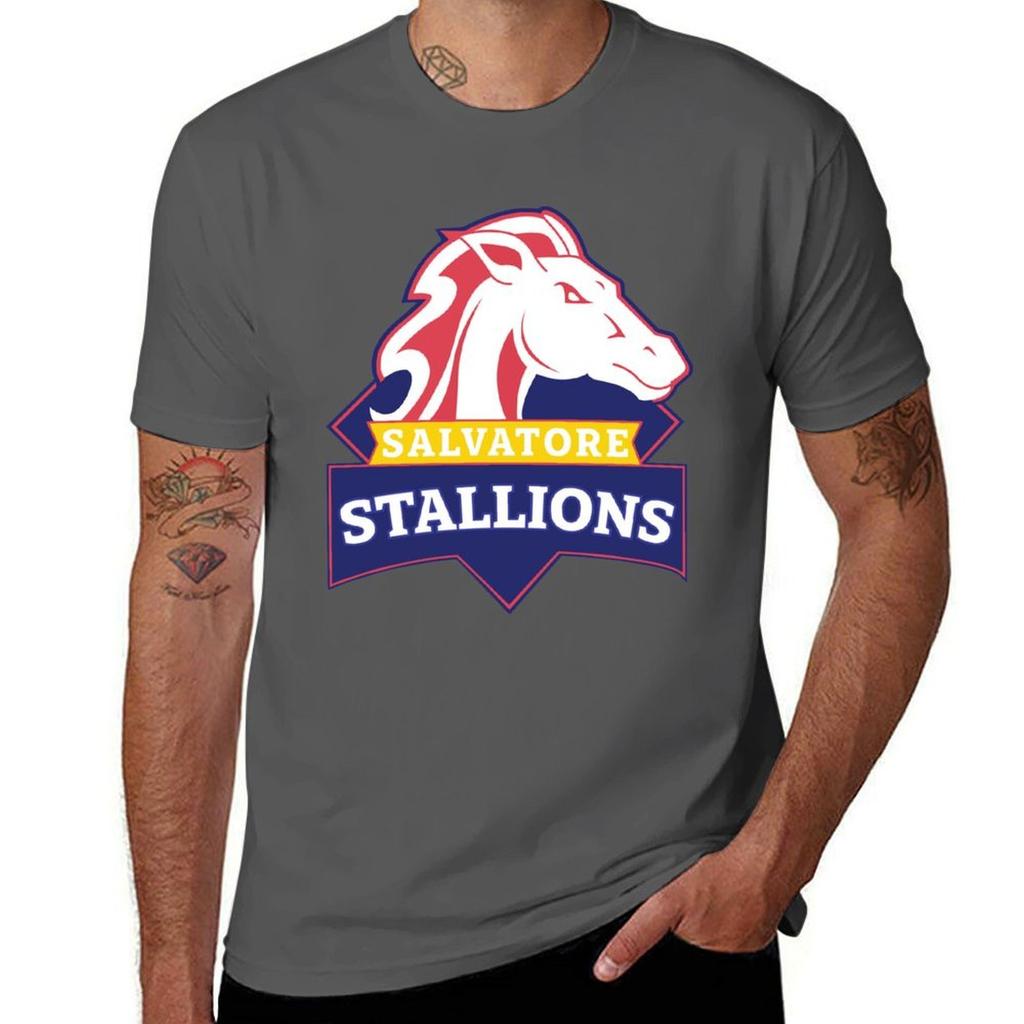 Футболка Salvatore Stallions Legacies Tvd The Originals Повседневная Свободная с Коротким Рукавом Для Унисекса