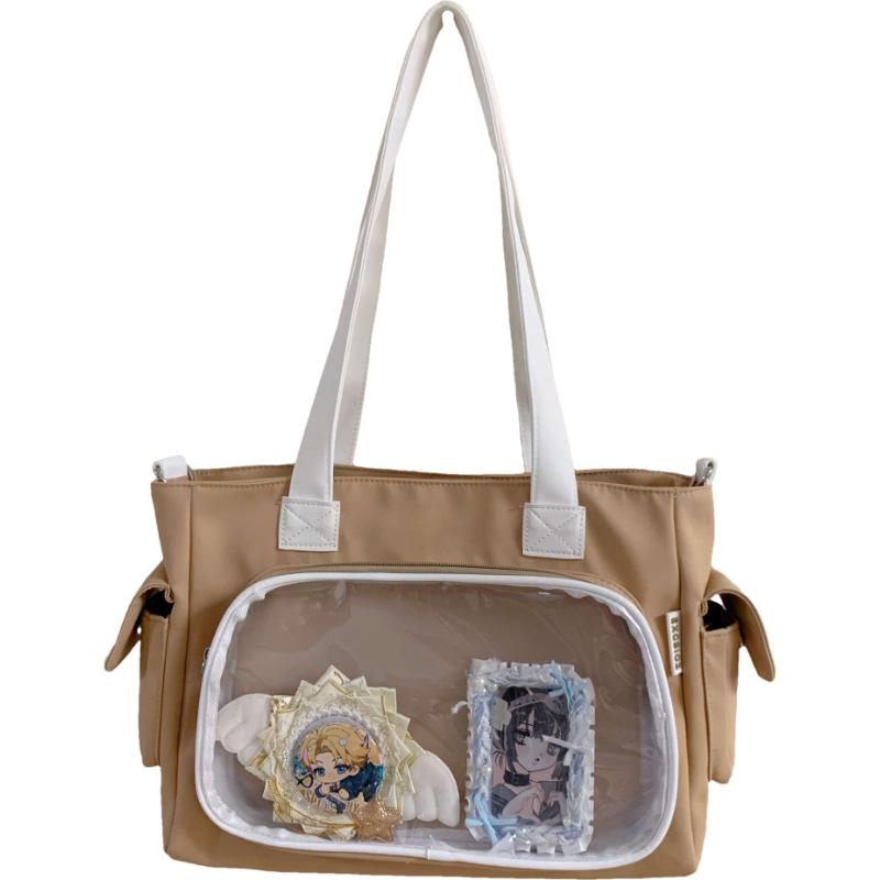 Second-dimensional Yuan Niche Pain Bag Large-capacity Student Shoulder Bag Fashionable Transparent Cute Portable Messenger Bag