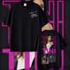 2025 Singer TINI Альбомный Тур Обложка Футболки Мужские Хип-Хоп Высококачественная Одежда Повседневная Уютная Оверсайз 100% Чистый Хлопок Футболка Y2k