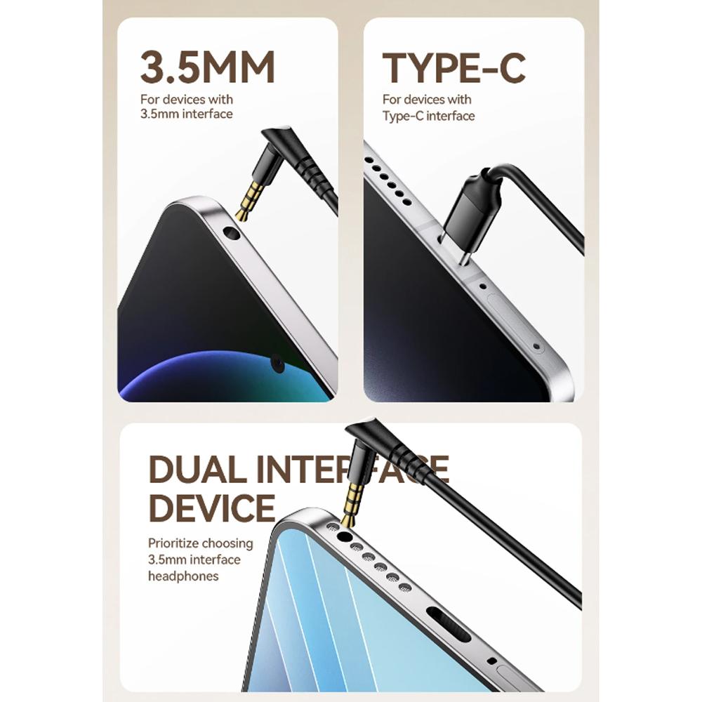 Essager USB Type C in-Ear Headset Wired Earphones For iPhone 16 Samsung Android HiFi Bass Stereo Games With Mic 3.5MM Headphones