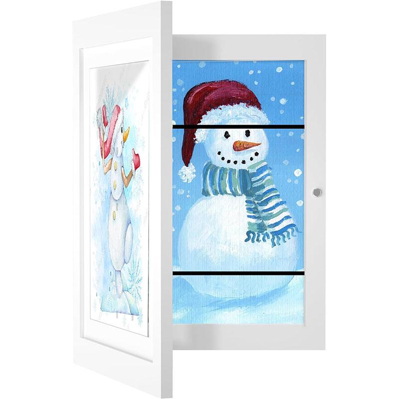 Комплект из 4 рамок для детского творчества, органайзер для детских работ, сменный деревянный фотодисплей для домашнего офиса, формат А4