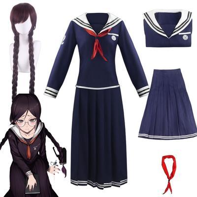 Аниме DanganronpaToko Fukawa косплей костюм Genocider Syo школьная форма парик юбка наряды Хэллоуин карнавальная одежда