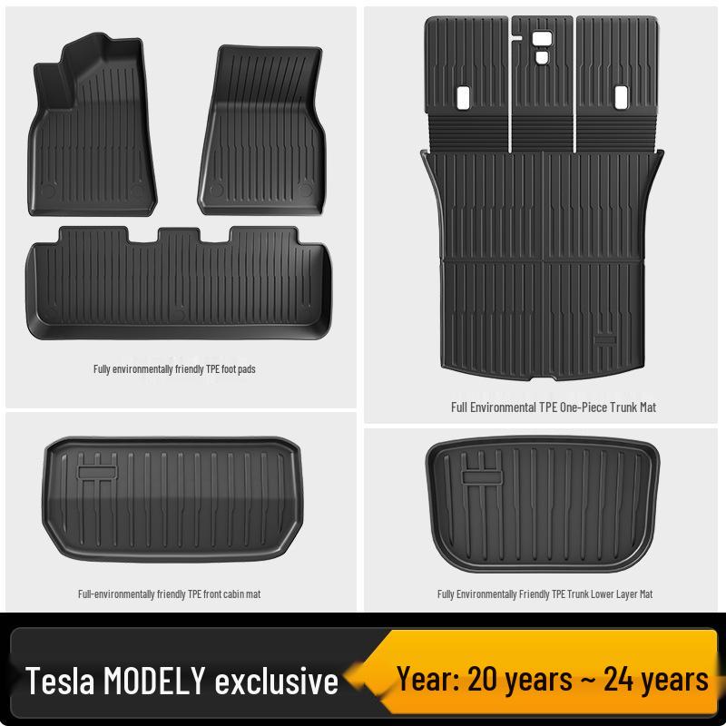 Всепогодные Эко-коврики из TPE для Tesla Model 3/Y (Обновленная модель) - Салон и Багажник