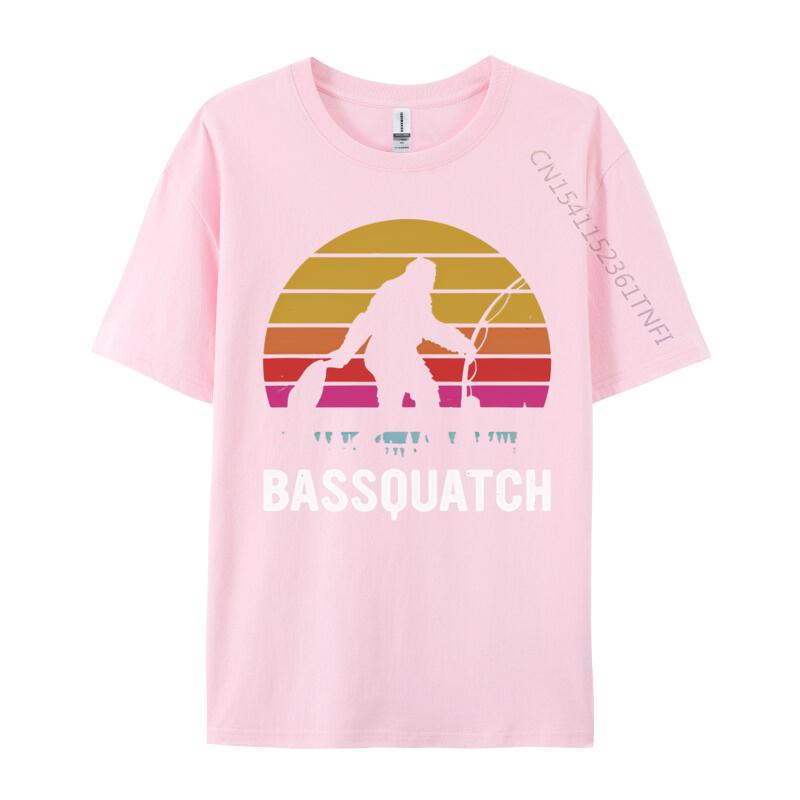 Bassquatch Bigfoot Sasquatch Fishing Tshirt Unisex Vintage Tshirts Anime Printed Tee Shirts Male Plus Size Black