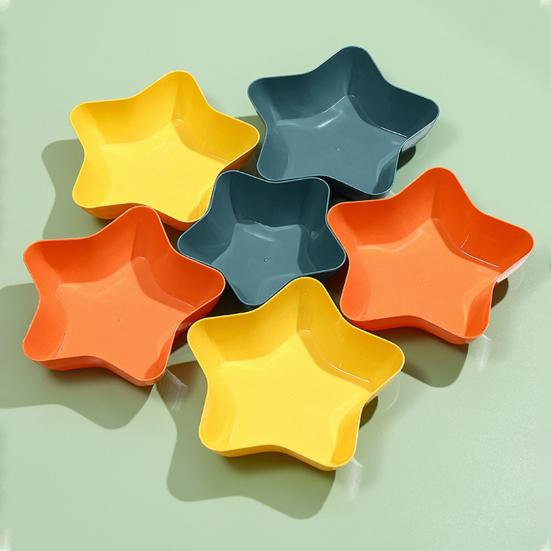 Пятиконечная звезда Фруктовая тарелка Большой емкости Пищевой пластик Многоцелевой закусочный фруктовый орех Поднос для еды Чаша Держатель для блюда Кухонные принадлежности