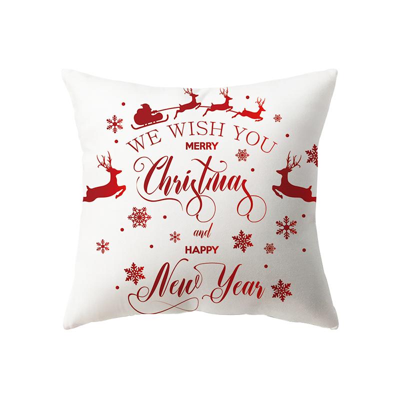 Рождественские украшения Рождественская тема Печатный узор Чехлы для подушек Домашняя гостиная Украшение дивана Подушка Наволочка