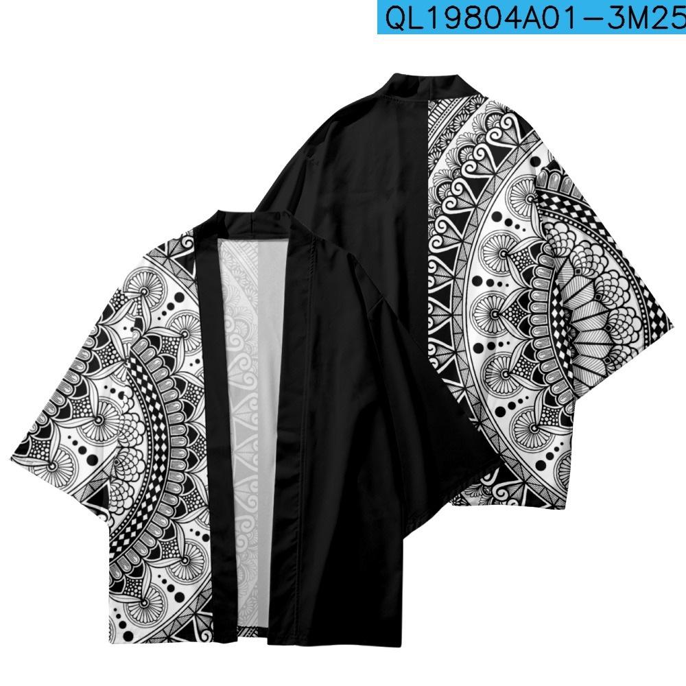 Лоскутная фиолетовая рубашка с принтом пейсли, традиционное хаори, кимоно для косплея, женское и мужское, Harajuku, японский модный кардиган, юката