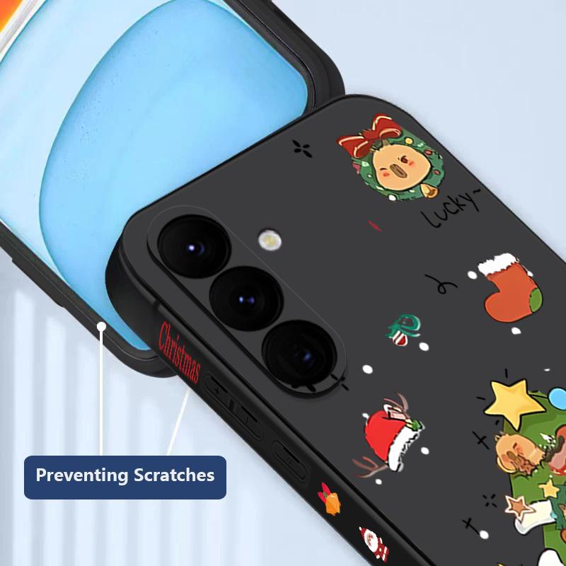 Чехол с рисунком рождественской елки для Samsung Galaxy S25 S24 Ultra S23 S22 Plus S21 FE A15 A16 A17 A26 A35 A36 A54 A55 A56 5G Чехол-шнурок Фунда