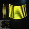 Sticker Protector Motorcycle Wheel Rim Stripe Wheel Decal Tape Sticker 18"-21" Reflective Sticker Decal Accessory (Yellow)
