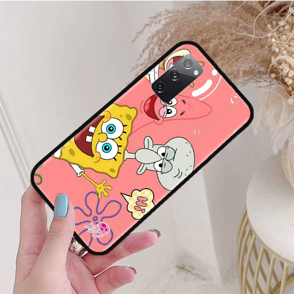Черный чехол для OPPO Reno 8 6 5 4 Pro Plus Find X3 A17 A3 A31 A38 A40 A53 A54 A55 A74 A76 A78 A77 A80 A94 A95 A96 Lite S-40 Губка Боб