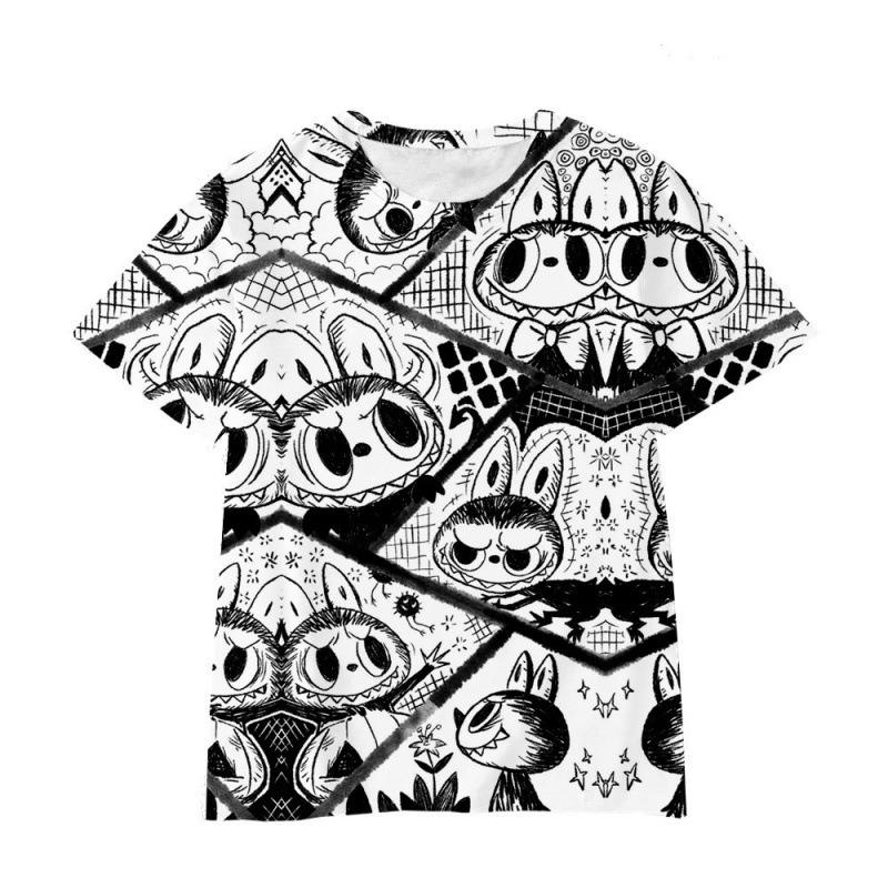 Personalized Cute Cartoon Anime Image 3D Digital Printing Summer Tops Fashion Breathable Children's Short T-shirt