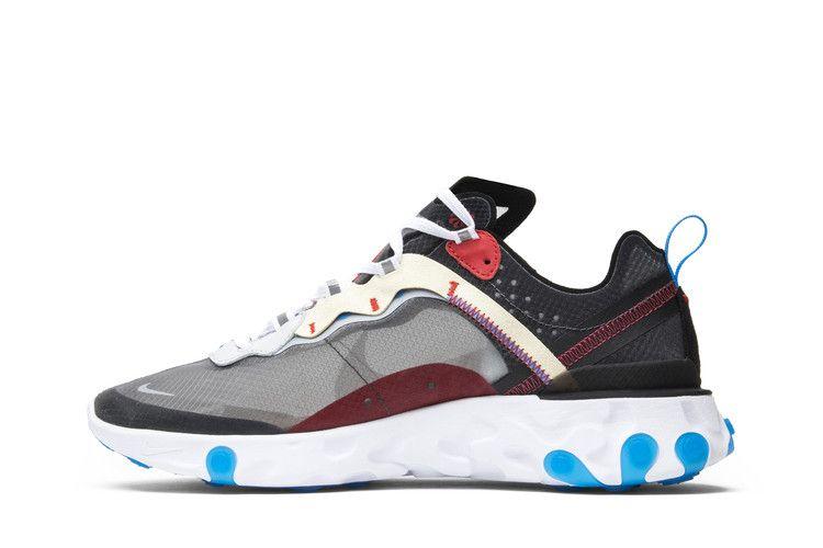 Men's Sneakers Nike React Element 87 Dark Grey Photo Blue Dark Grey/Pure Platinum-Photo Blue