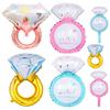 Wedding Marriage Proposal Decoration Diamond Ring Shape Aluminum Film Balloon Confession Party Decoration Arrangement Balloon Ring