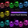 Car Water Cup Coaster 7 Colorful Led Atmosphere Interior Accessories For Hyundai N Line I30 Genesis Creta Matrix Bayon Ioniq I40 X12