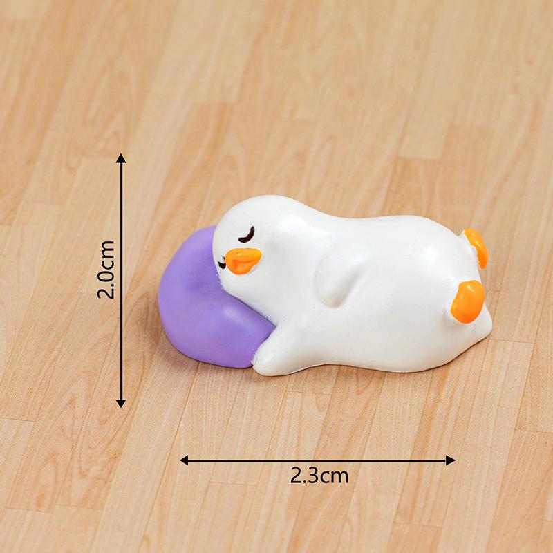 Мультяшная новинка, фигурка утки, милая статуэтка утки, кавайное мини-украшение в виде животного, креативное украшение для дома своими руками, аксессуары, подарки