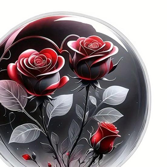 Акриловая табличка с цветком 2D плоская роза настольная табличка для офиса спальни рабочего стола кристальный эффект табличка с цветком розы для мамы жены бабушки