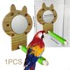 Зеркало для клетки для попугаев птиц, игрушка для колибри, подставка для жердочки, аксессуары для попугаев зяблик, кореллы,