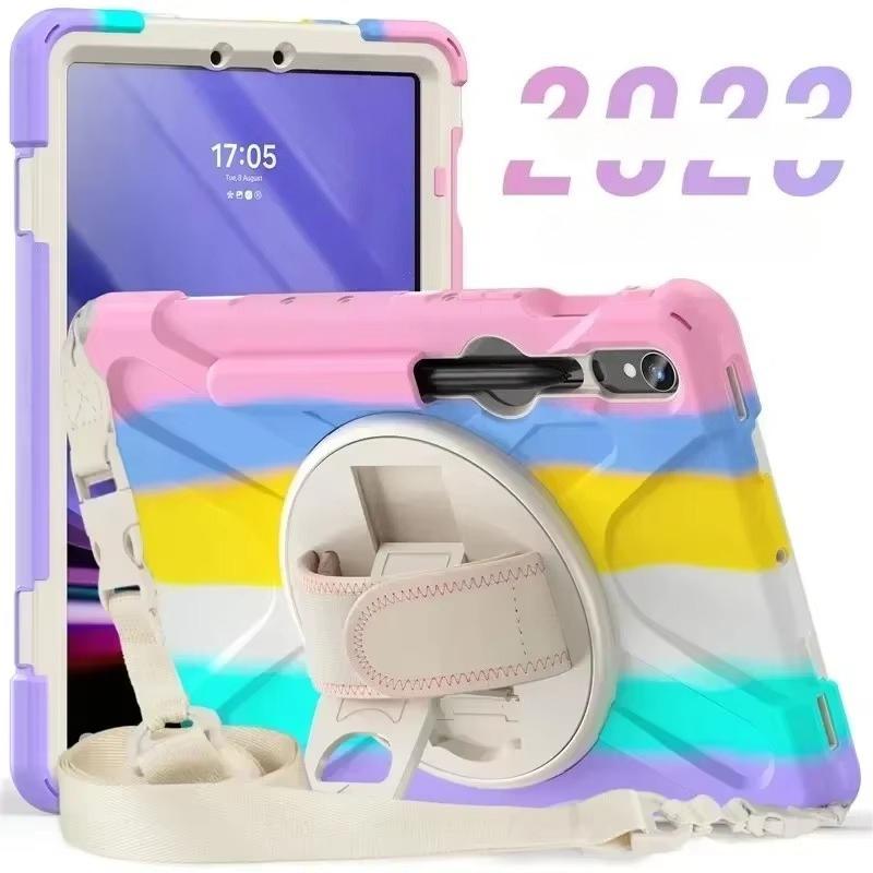For Samsung Galaxy Tab S10FE S9FE 10.9" A9/A9+A11+ 11"S6 lite S7 S8 S9 S10 Plus 12.4"Kids Stand Kickstand Handle Shockproof Case