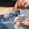 Zinc Zinc Alloy Pants Button Tightener Flower Jean Fit Tighten Buckles Cute Tighten Waist Buckle Women