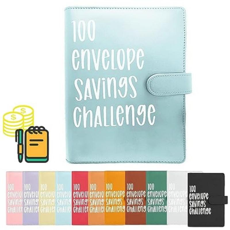 Простой и интересный способ сэкономить 5050 долларов, папка-переплет для бюджетной книги Savings Challenge с конвертами для наличных, книга-планировщик бюджета для составления бюджета, коричневая и черная