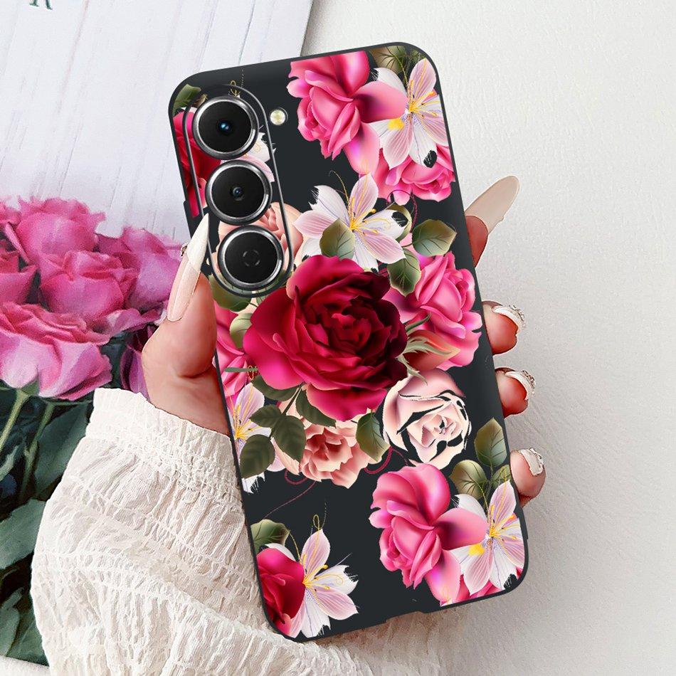 For Tecno Spark 40 Pro / 40 Pro+ Elegant Floral Butterfly Phone Case For Tecno Spark 40Pro Plus KM6 KM7 Soft Silicone TPU Cases