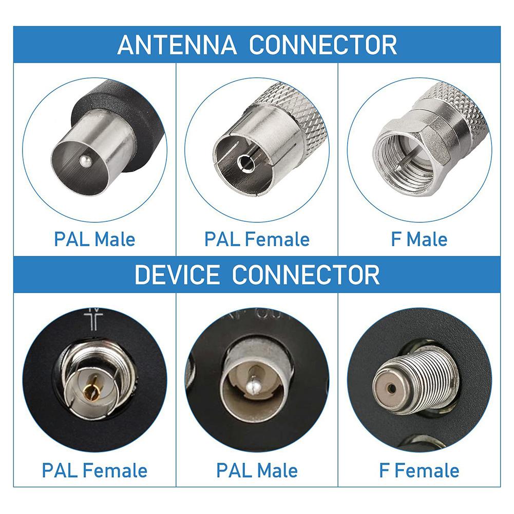 DAB FM Antennas with 3 Adapter High Gain FM Telescopic Antenna 75Ohm Indoor FM DAB Radio Antennas for Household Digital FM Radio