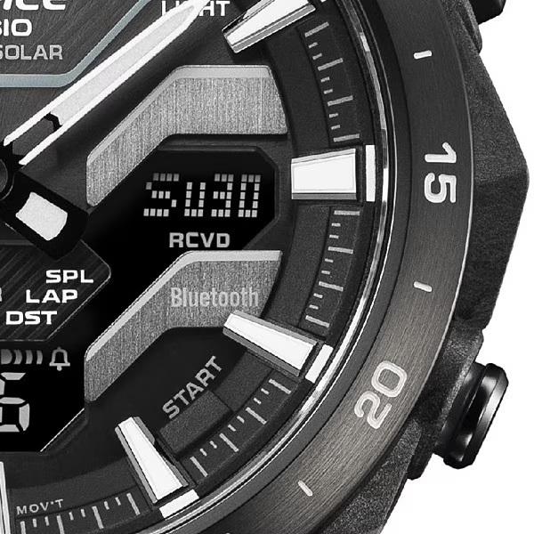 Casio Гарантия WINDFLOW 10 АТМ Водонепроницаемые Солар-часы Специальное включение EDIFICE ECB-2200YDC-1AJF Мужские